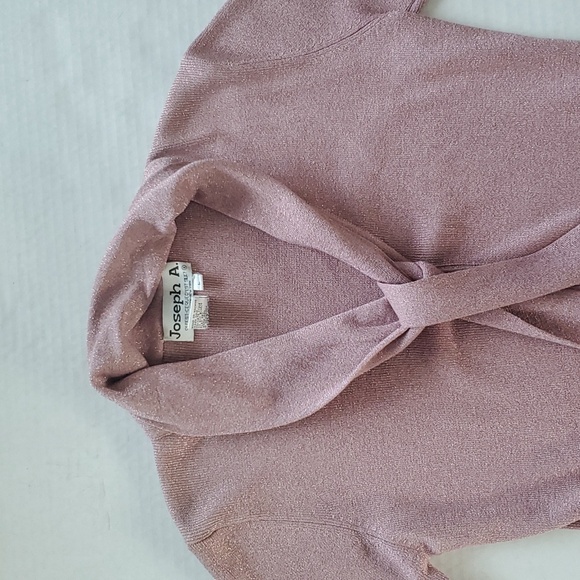 Joseph A. Metallic Rose Gold Sweater Size Large - Picture 3 of 8